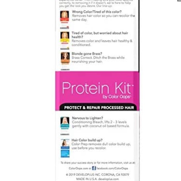 NWT Color Oops Protein Kit 7: 2 Step Process to Protect & Repair Damaged Hair - Picture 5 of 5